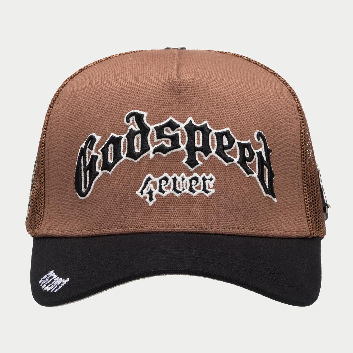 GODSPEED GS Forever Trucker Hat (Black/Taupe) Gravity NYC