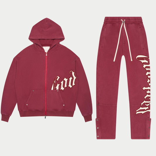 GODSPEED OG Logo V2 Sweatsuit Set (Burgundy) Gravity NYC