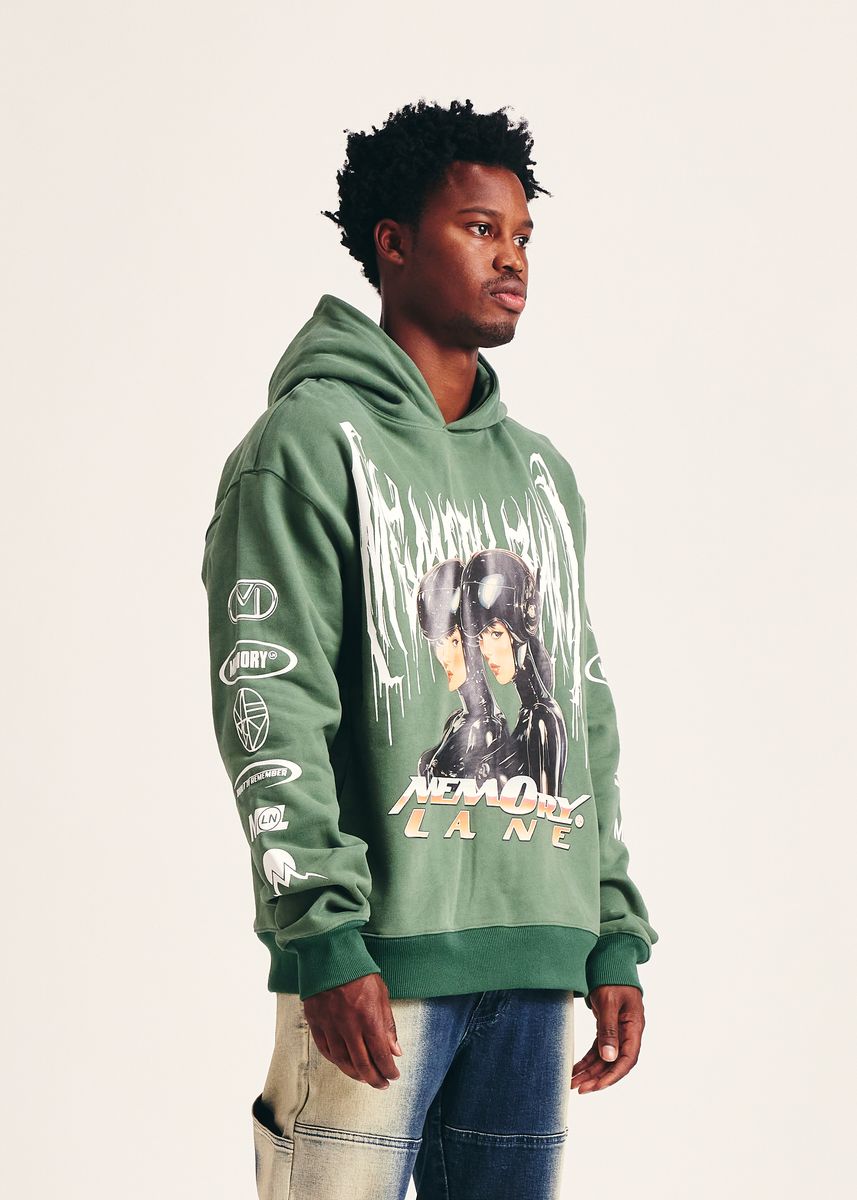 MEMORY LANE Mash Up Hoodie Forest - Gravity NYC