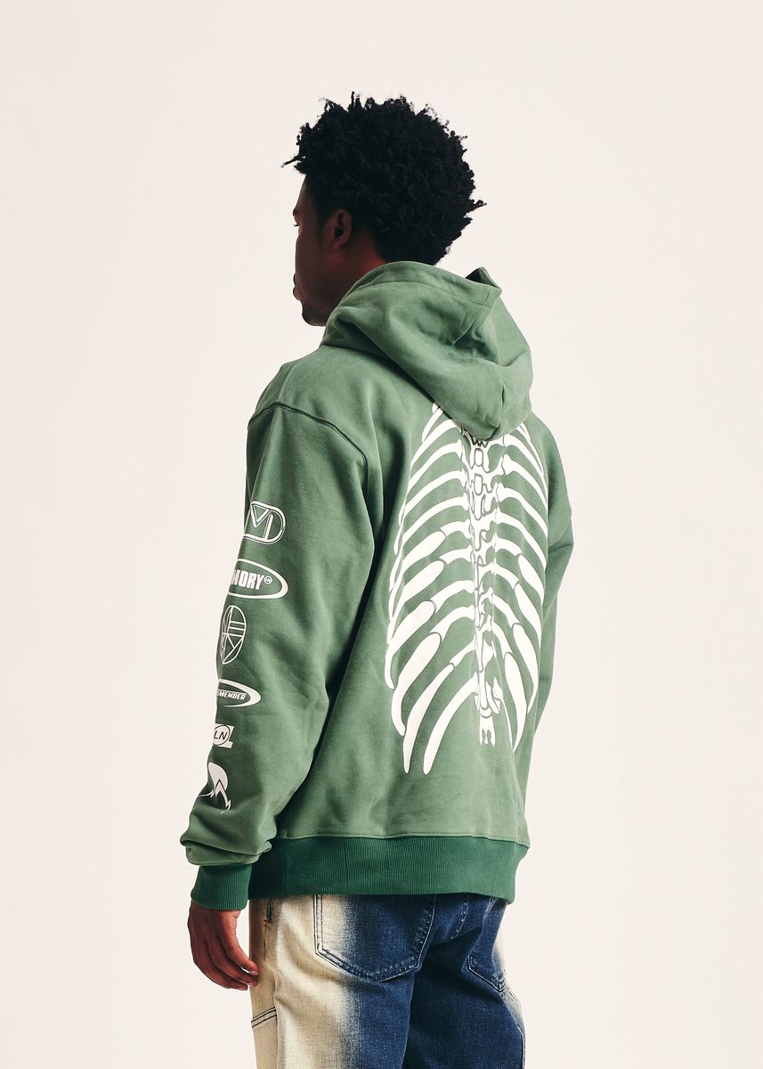 MEMORY LANE Mash Up Hoodie Forest