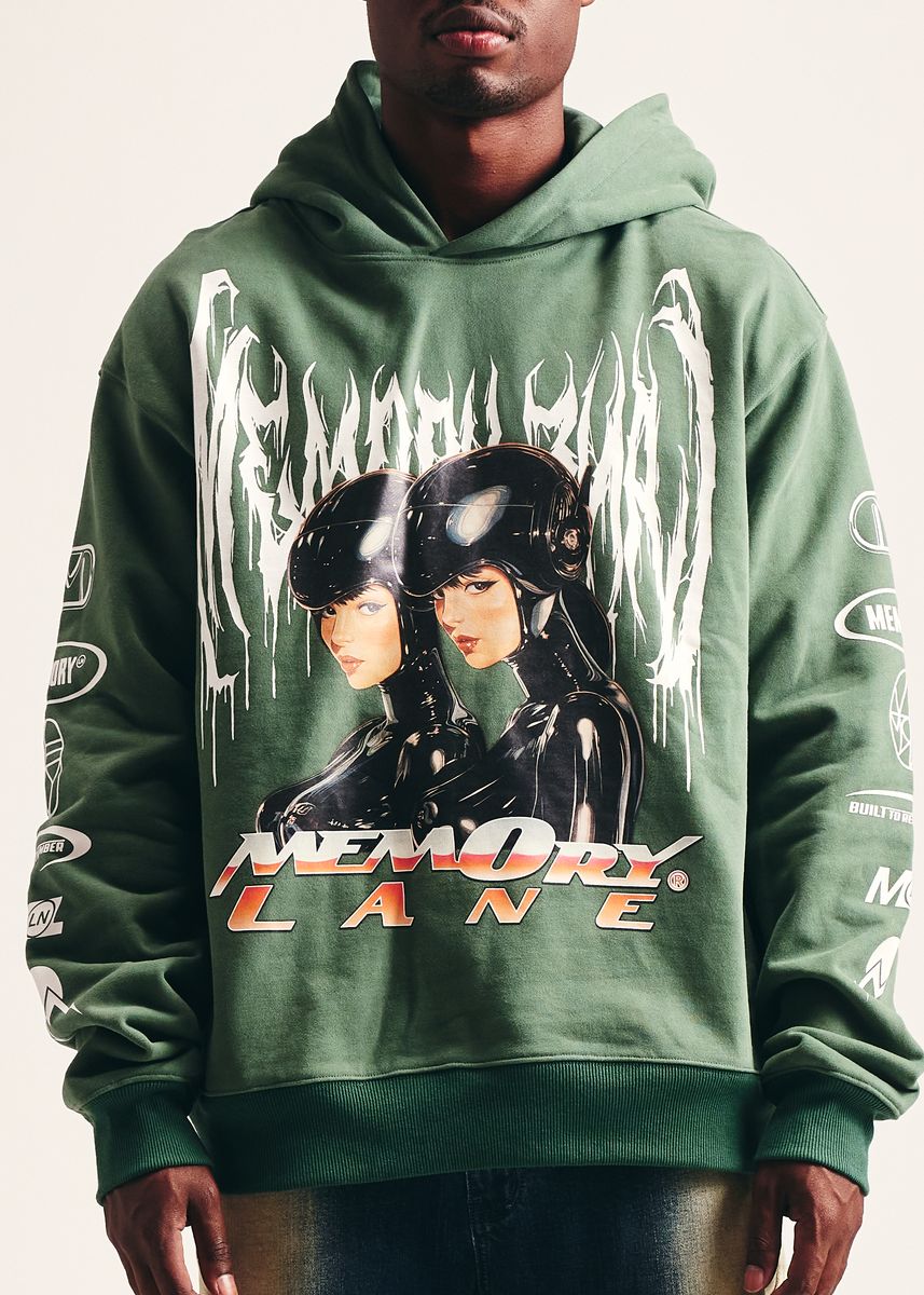 MEMORY LANE Mash Up Hoodie Forest