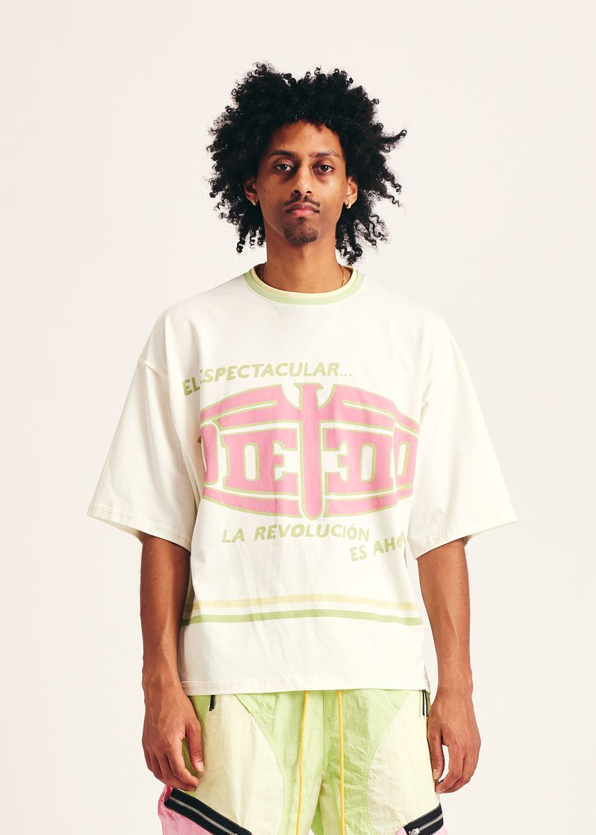 DIET STARTS MONDAY El Espectacular Binded Collar Tee - Gravity NYC