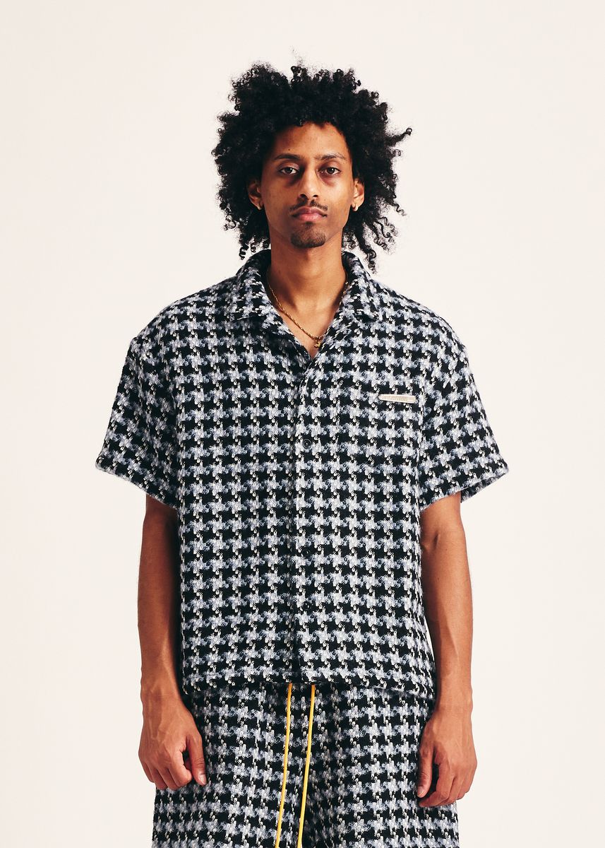 DIET STARTS MONDAY Tweed Button Up Shirt - Gravity NYC