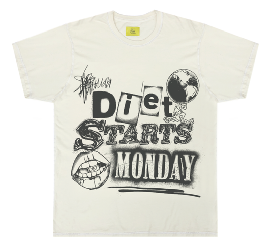DIET STARTS MONDAY Spray Paint Tee - Gravity NYC