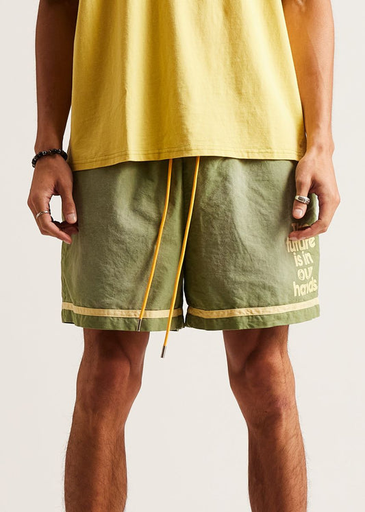 DIET STARTS MONDAY Canvas Stripe Shorts - Gravity NYC