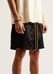 DIET STARTS MONDAY Checkered Nylon Shorts - Gravity NYC