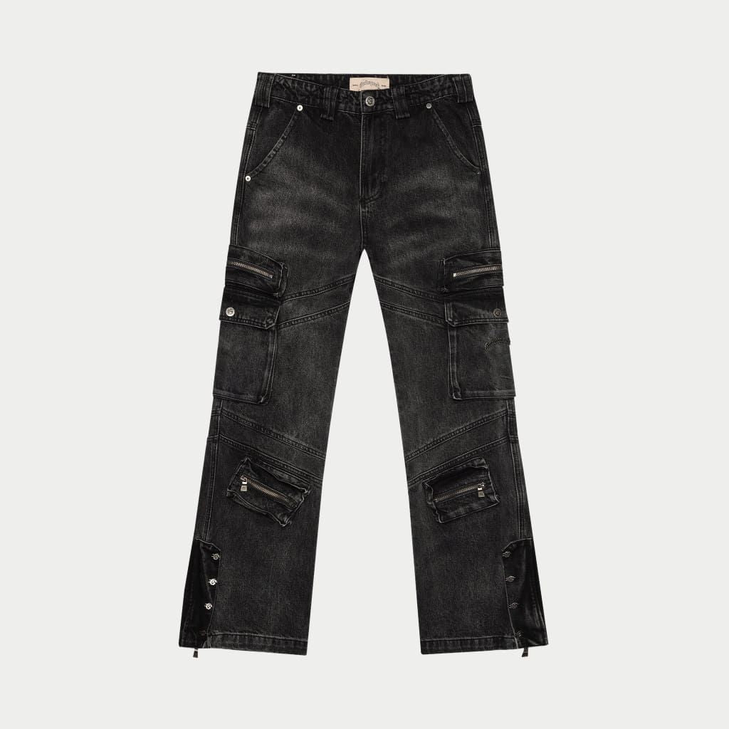 GODSPEED Rockstar Flare Cargo Denim Black Wash