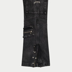 GODSPEED Rockstar Flare Cargo Denim Black Wash