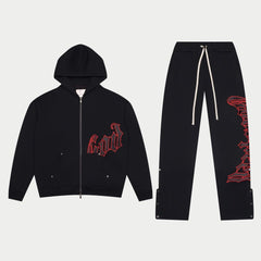 GODSPEED OG Logo V2 Sweatsuit Set (Black/Red)