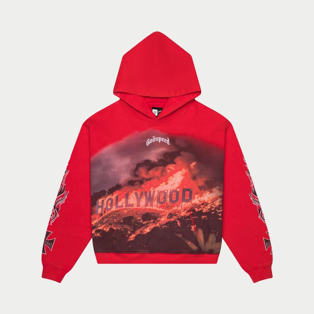 GODSPEED Hollywood Inferno Hoodie (Red Wash)