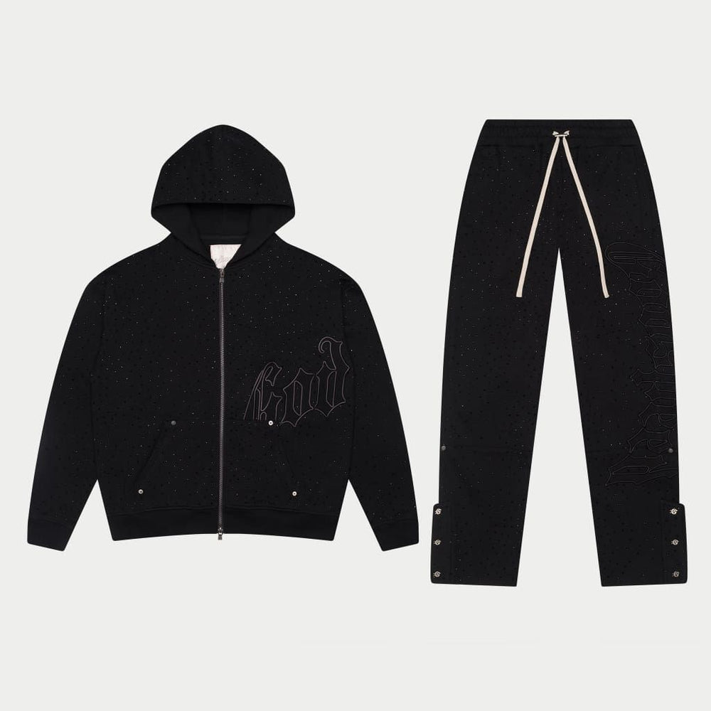 GODSPEED OG Logo VVS V2 Sweatsuit Set (Black/Black) - Gravity NYC