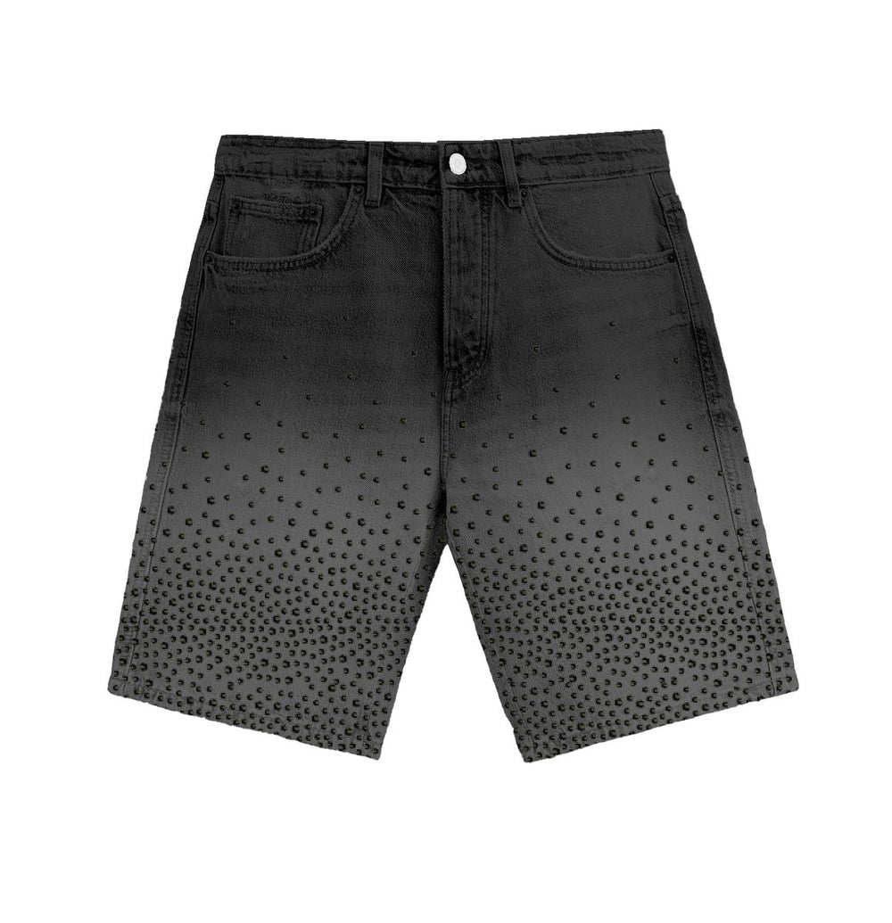 ALMOST SOMEDAY Solomon Rhinestone Jean Shorts - Gravity NYC