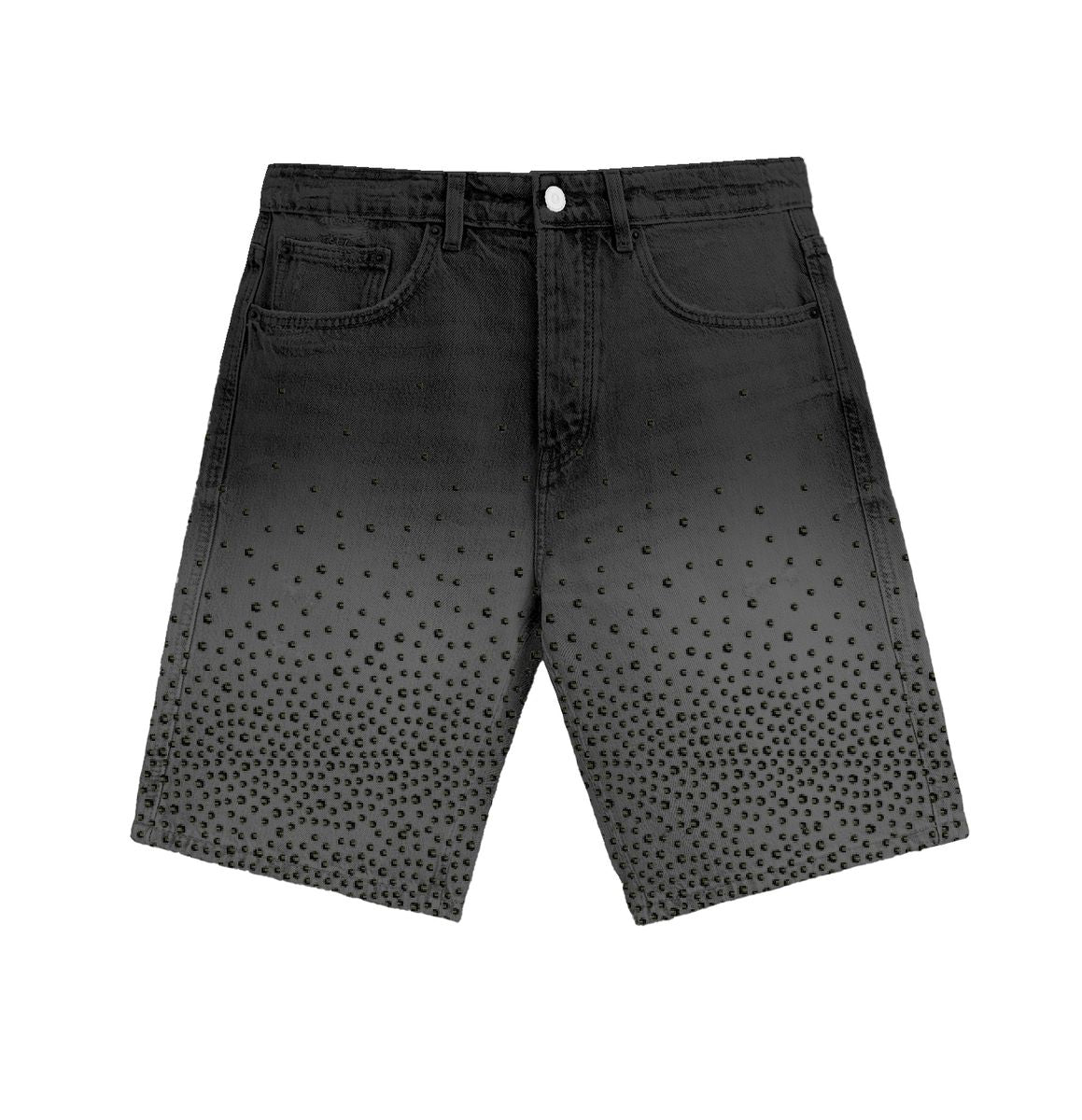 ALMOST SOMEDAY Solomon Rhinestone Jean Shorts - Gravity NYC