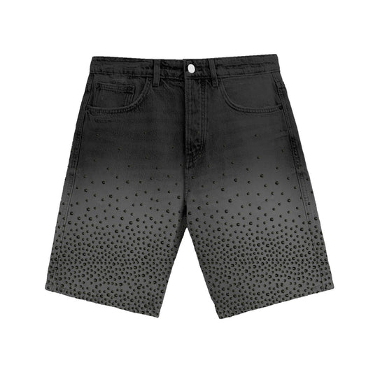 ALMOST SOMEDAY Solomon Rhinestone Jean Shorts - Gravity NYC