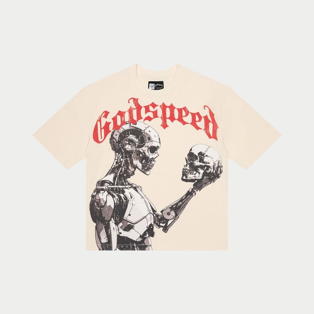 GODSPEED Mankind vs A.I. T-Shirt (Bone/Red) Gravity NYC