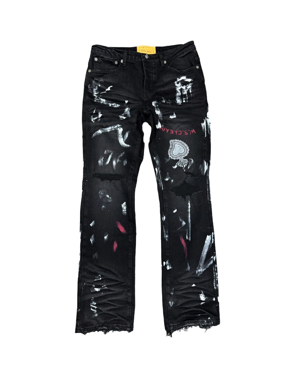 WHEN SMOKE CLEARS Painted Denim - Gravity NYC