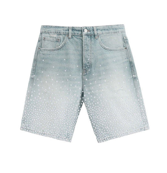 ALMOST SOMEDAY Solomon Rhinestone Jean Shorts - Gravity NYC