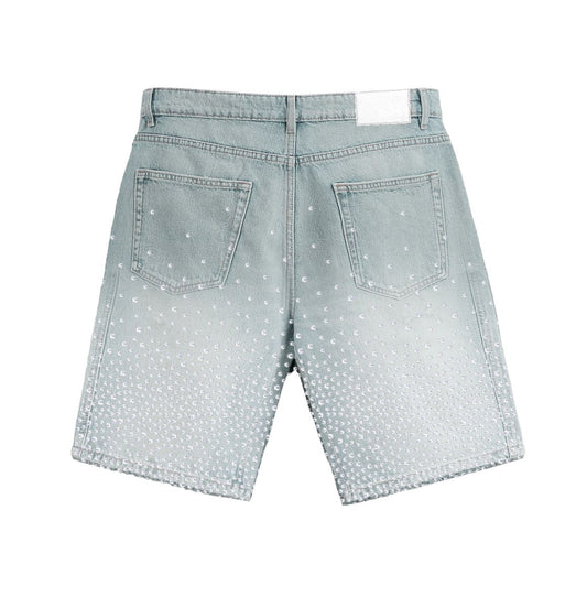 ALMOST SOMEDAY Solomon Rhinestone Jean Shorts - Gravity NYC