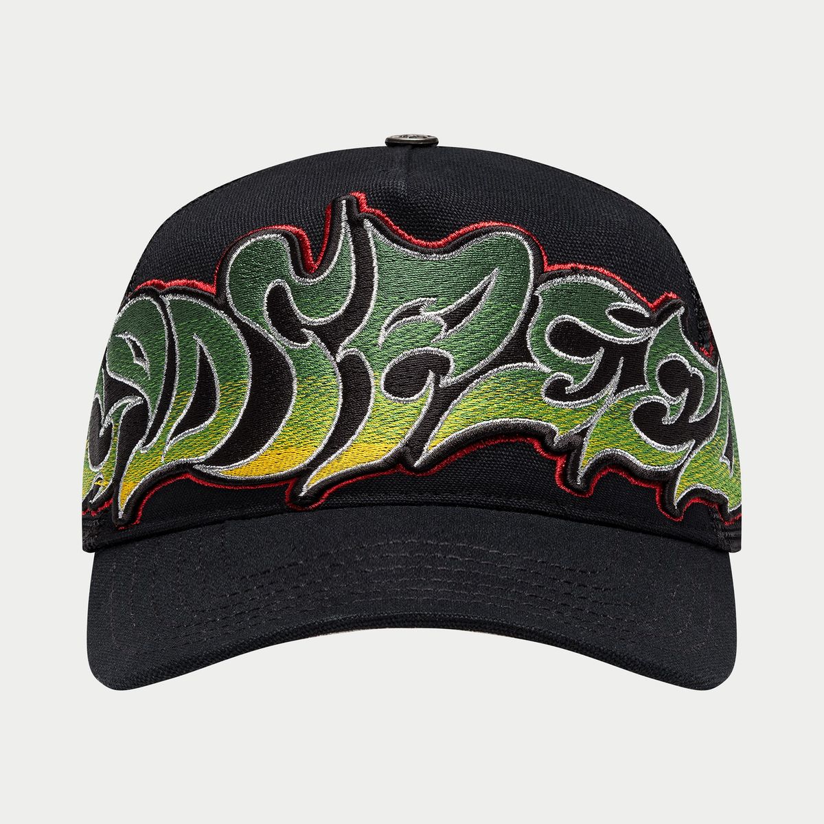 GODSPEED GS Neo Trucker Hat (Black/Yellow/Red) - Gravity NYC