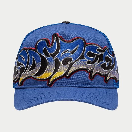GODSPEED GS Neo Trucker Hat (Blue/Yellow/Red) - Gravity NYC