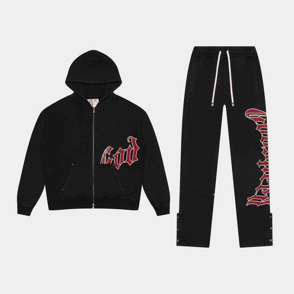 GODSPEED OG Logo V2 Sweatsuit Set (Black/Red) - Gravity NYC