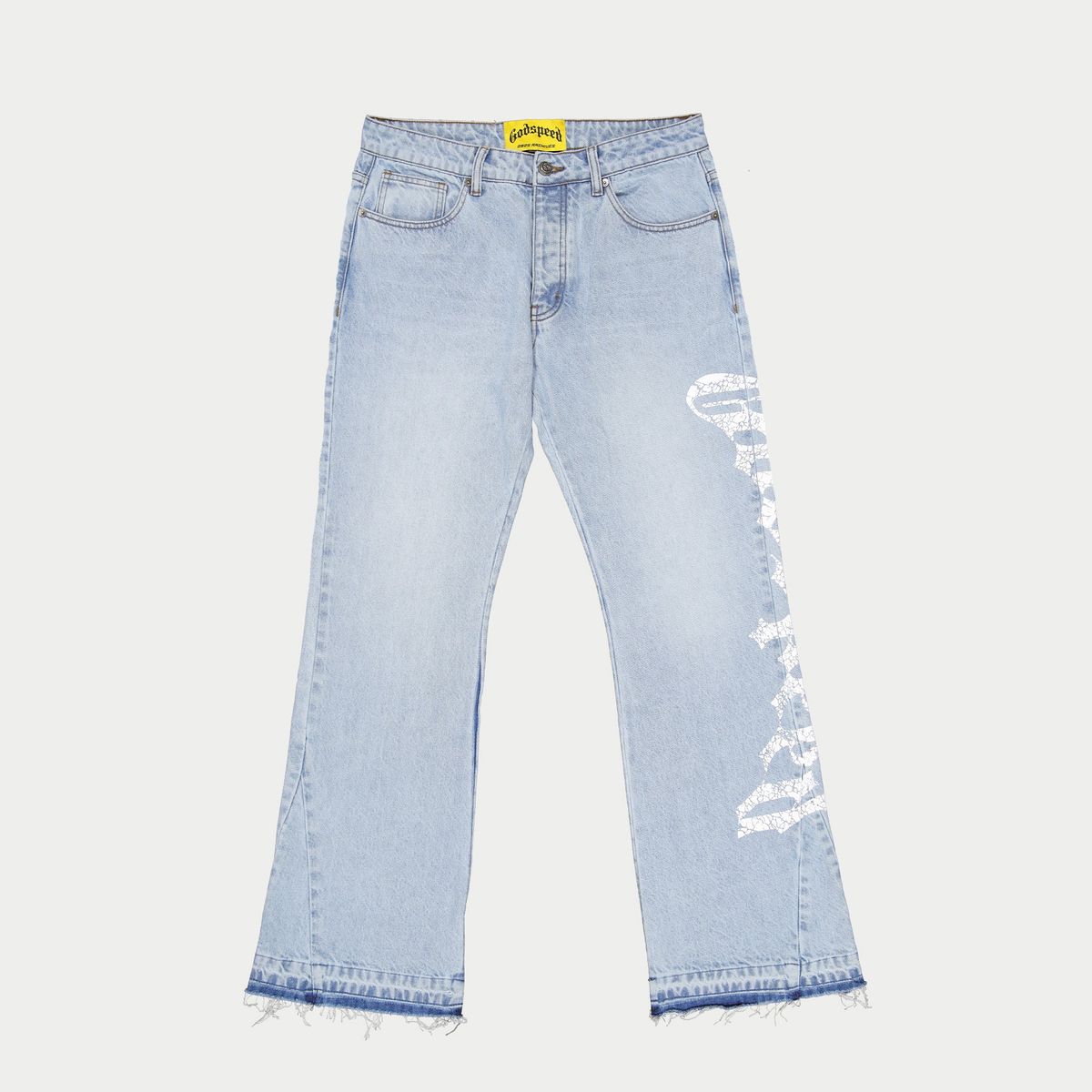 GODSPEED OG Logo Flared Denim Printed (Blue) - Gravity NYC
