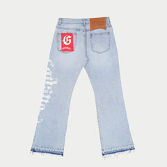 GODSPEED OG Logo Flared Denim Printed (Blue) - Gravity NYC