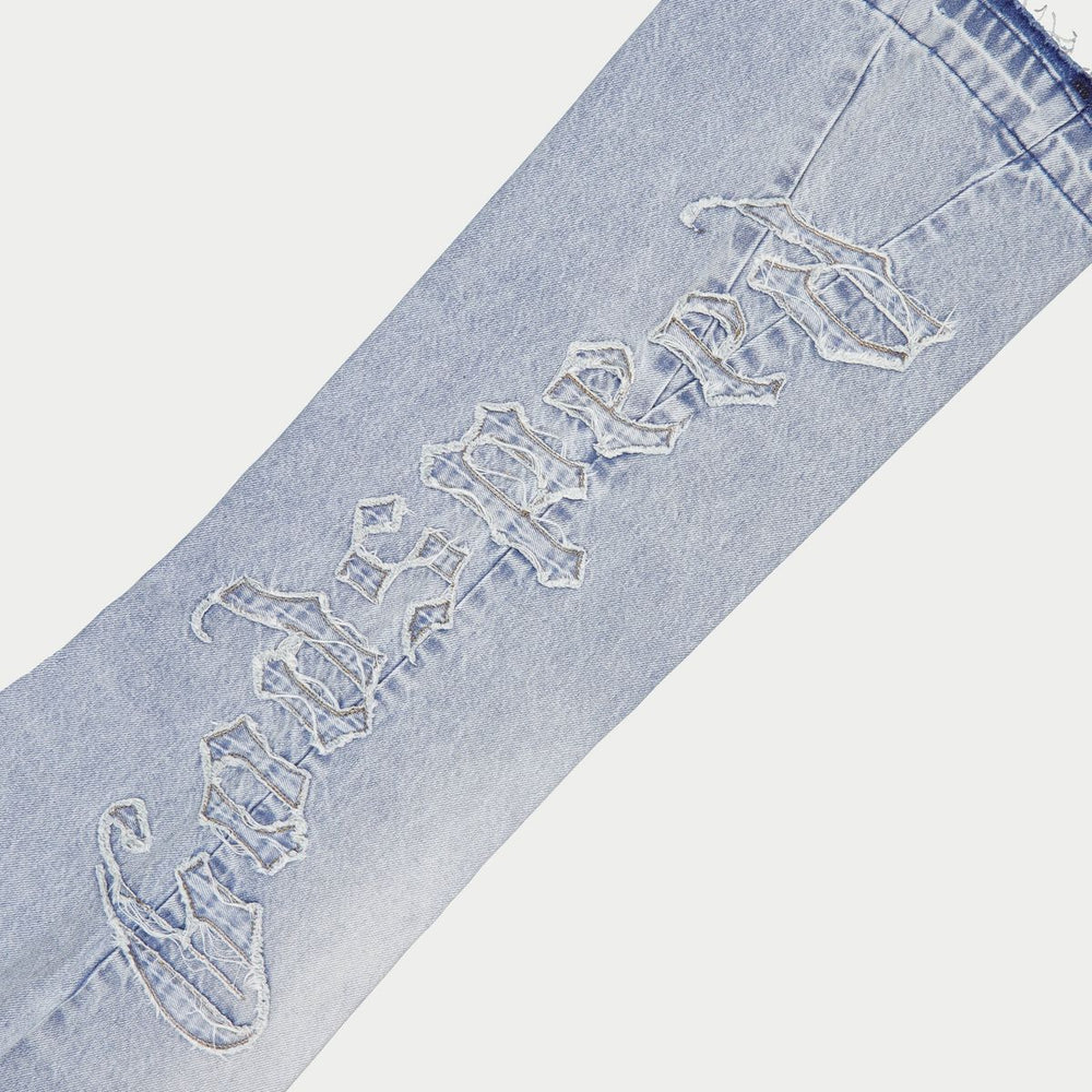 GODSPEED OG Logo Flared Denim Stitched (Blue) - Gravity NYC