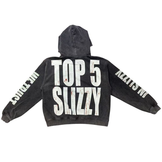 GODSPEED Top 5 Slizzy VVS Hoodie (Black Wash) - Gravity NYC