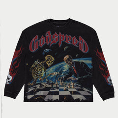 GODSPEED Checkmate LS T-Shirt (Black Wash) - Gravity NYC