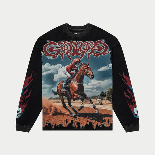 GODSPEED Thoroughbred LS T-Shirt (Black Wash) - Gravity NYC