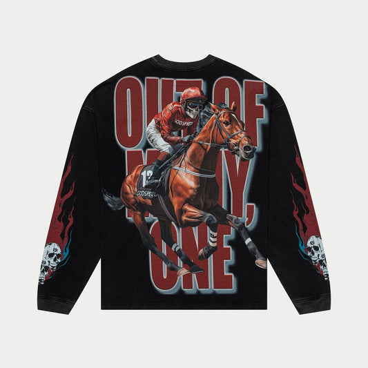 GODSPEED Thoroughbred LS T-Shirt (Black Wash) - Gravity NYC