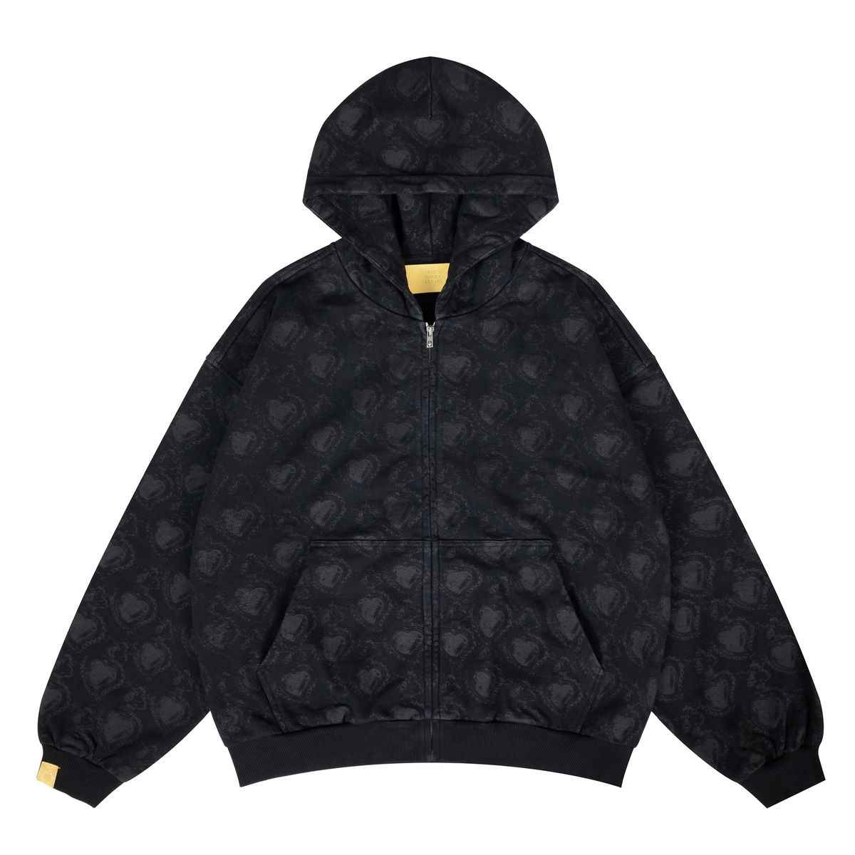 WHEN SMOKE CLEARS Monogram Zip Hoodie