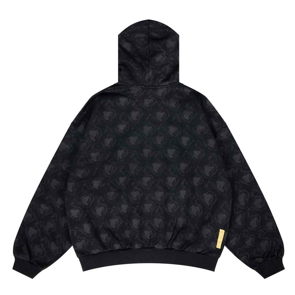 WHEN SMOKE CLEARS Monogram Zip Hoodie