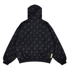 WHEN SMOKE CLEARS Monogram Zip Hoodie