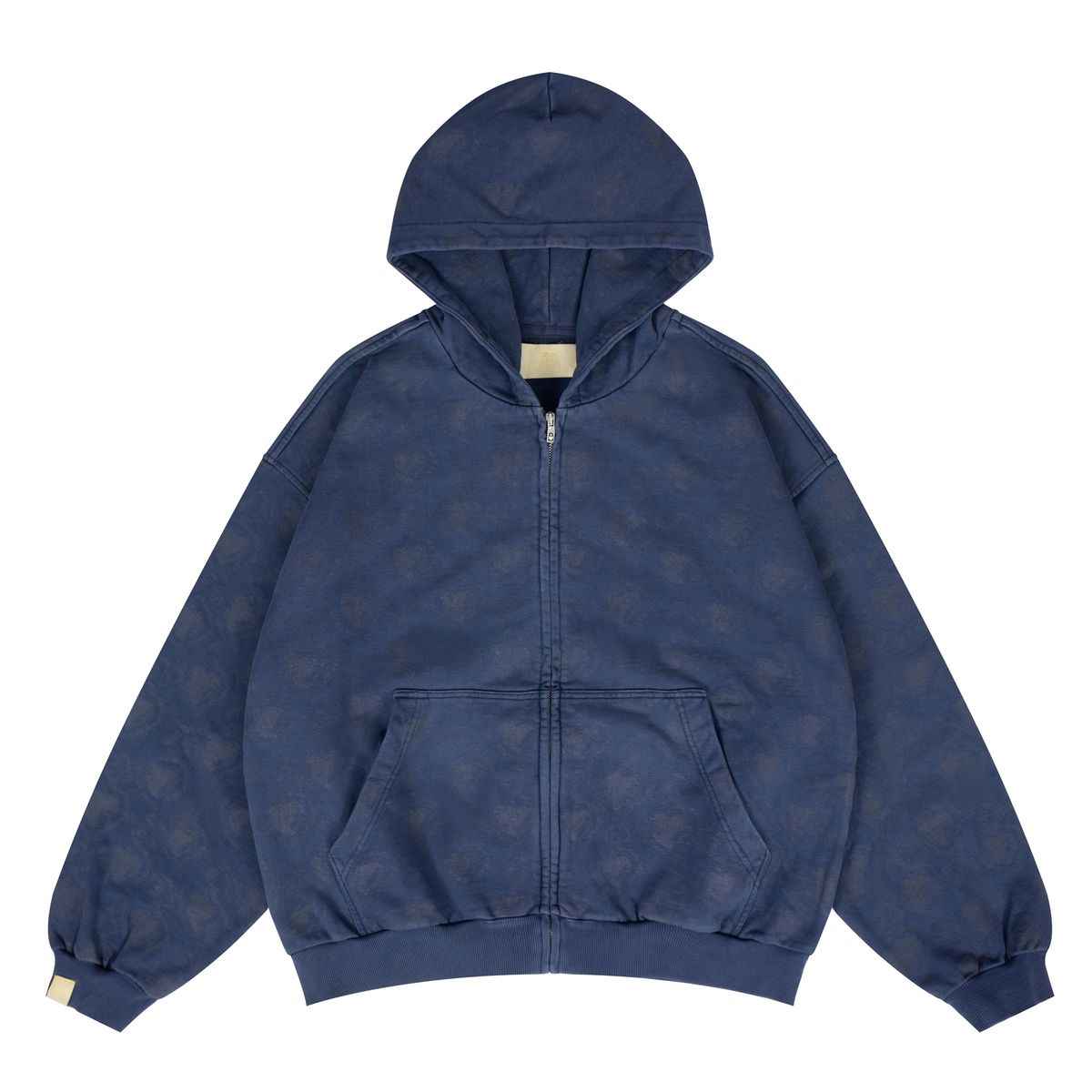 WHEN SMOKE CLEARS Monogram Zip Hoodie