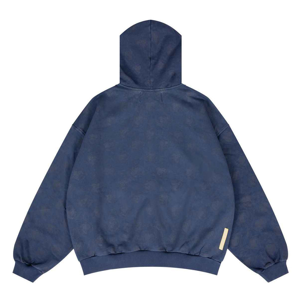 WHEN SMOKE CLEARS Monogram Zip Hoodie