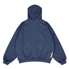 WHEN SMOKE CLEARS Monogram Zip Hoodie