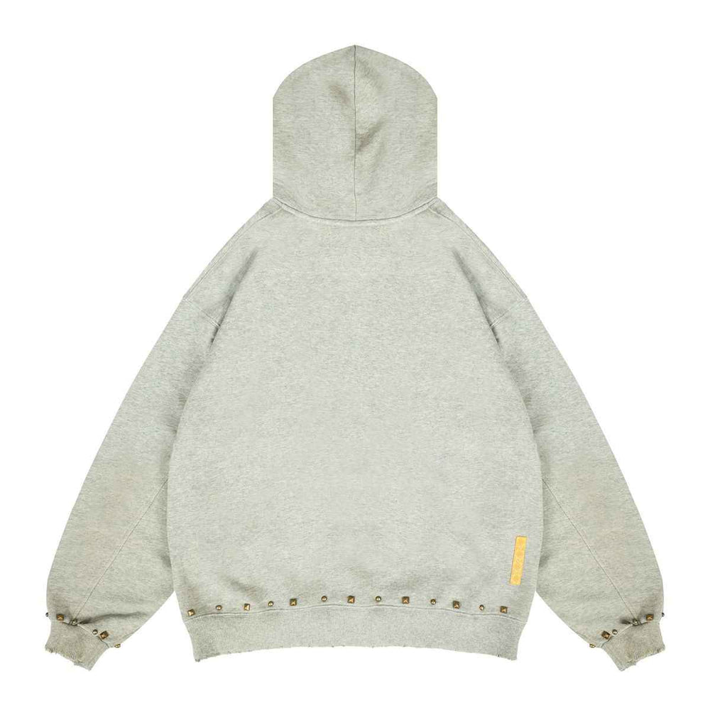 WHEN SMOKE CLEARS Studded Logo Hoodie