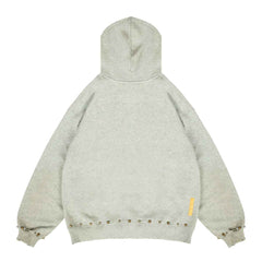 WHEN SMOKE CLEARS Studded Logo Hoodie