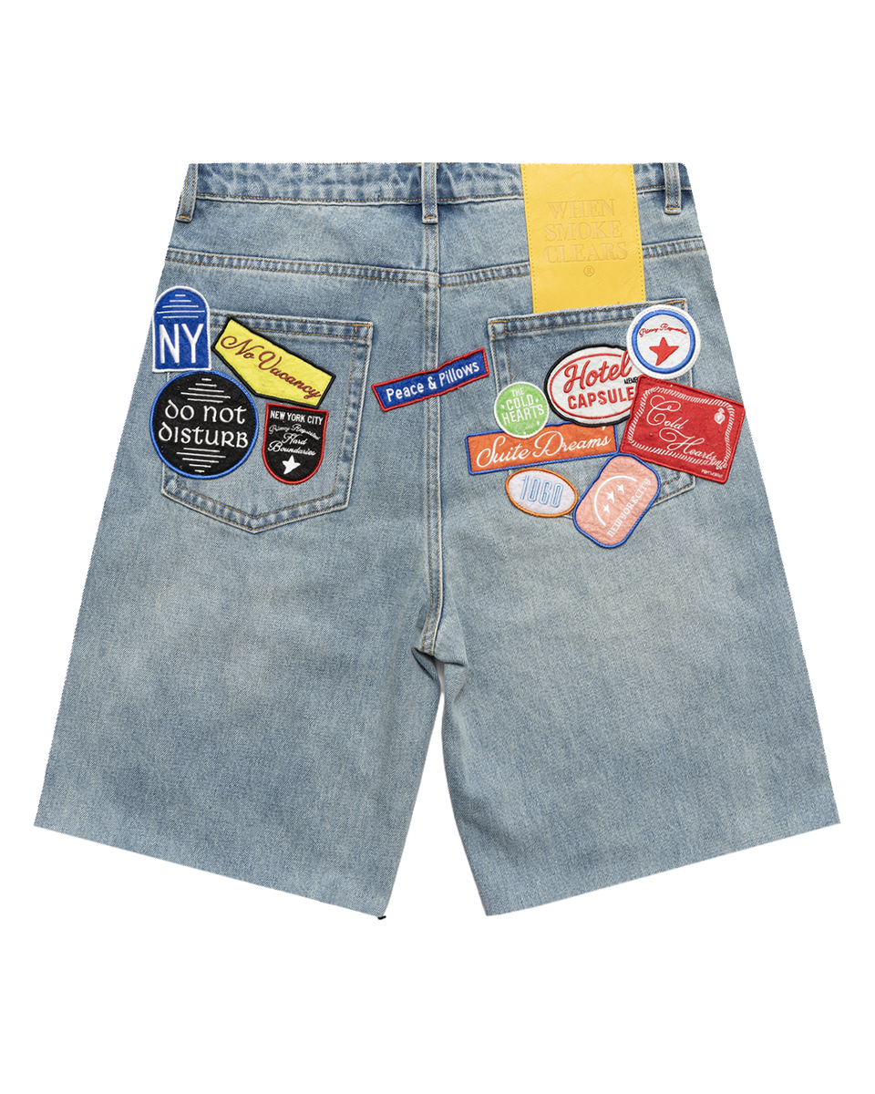 WHEN SMOKE CLEARS Men's Jean Shorts and Denim Shorts at Gravity NYC