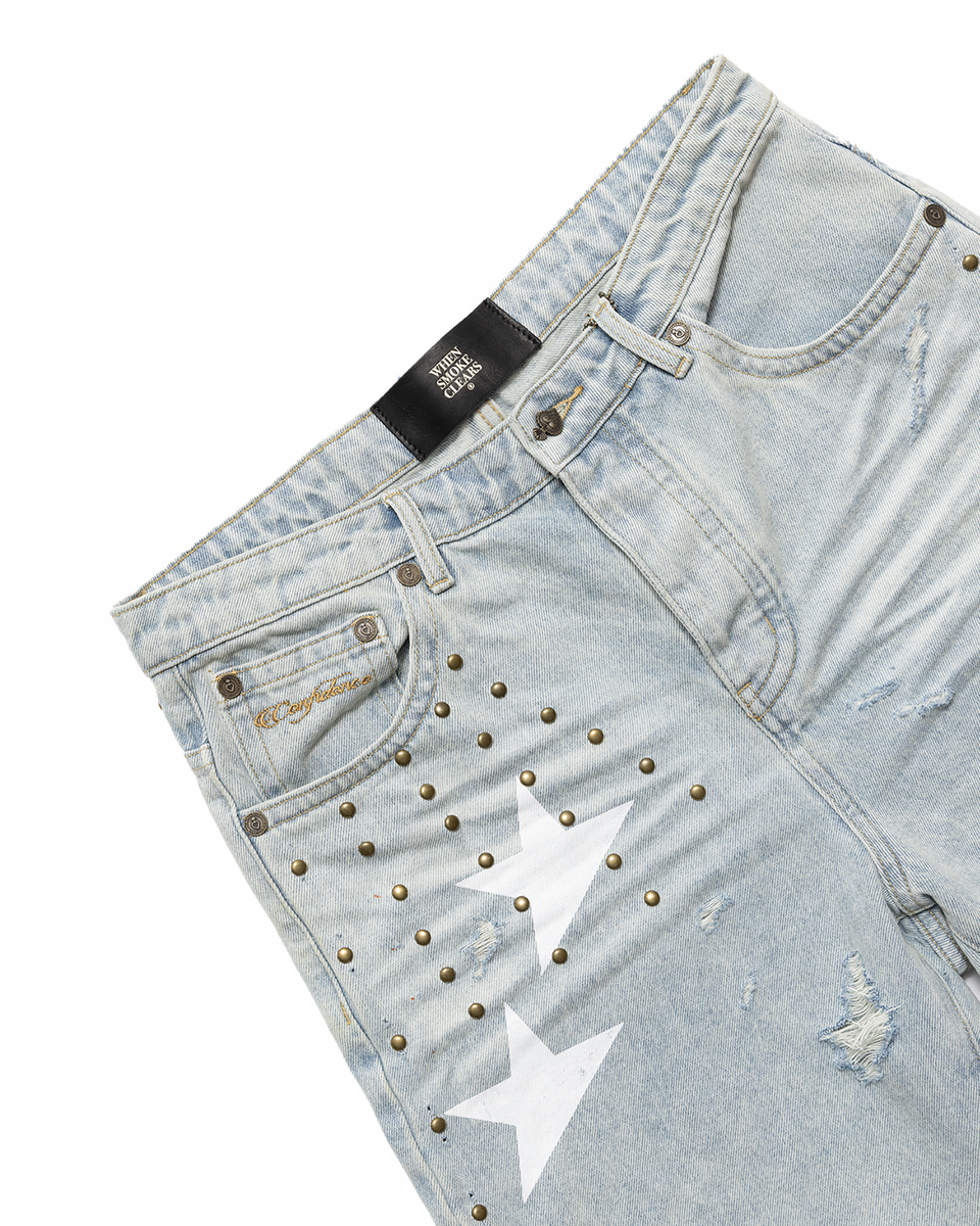 WHEN SMOKE CLEARS Men's Jean Shorts and Denim Shorts at Gravity NYC
