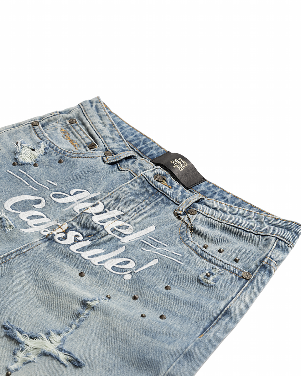 WHEN SMOKE CLEARS Men's Jean Shorts and Denim Shorts at Gravity NYC