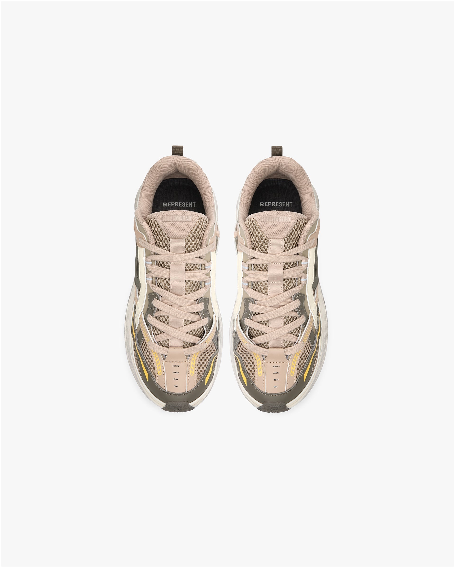 REPRESENT Storm Runner Taupe/Yellow - Gravity NYC