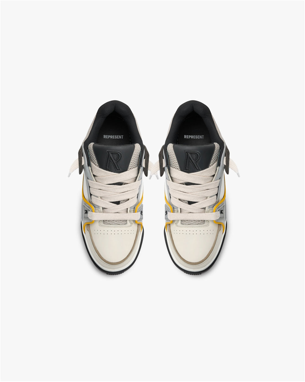 REPRESENT Studio Sneaker Suede Mix Beige/Yellow - Gravity NYC