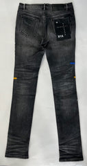 RTA Bryant Skinny Jean Distressed Charcoal Drift