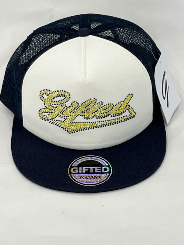 EVERYONE IS GIFTED Script Hat (Navy) - Gravity NYC