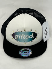 EVERYONE IS GIFTED Rhinestone Hat (Black/White) - Gravity NYC