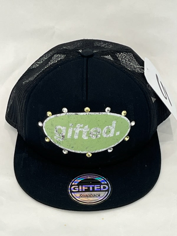 EVERYONE IS GIFTED Rhinestone Hat (Black) - Gravity NYC