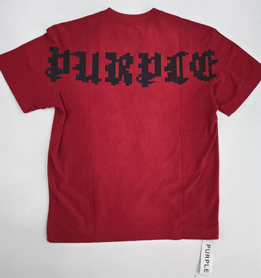 PURPLE BRAND P104 Pixelated Gothic Tee - Gravity NYC